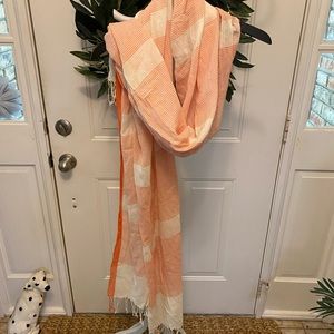 GAP Lightweight Long Stripe Scarf with Fringe OS
